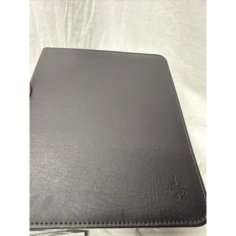 Franklin Covey BLACK  7 large Ring Binder Planner Faux Leather Inserts Guide Tab
